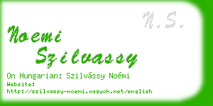 noemi szilvassy business card