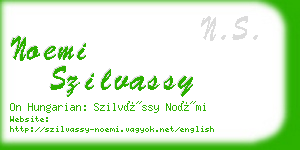 noemi szilvassy business card